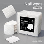 200/500Pcs/pack/box Solid Durable Nail Tools Manicure Gel Nail Polish Remover Pads Lint-Free Wipes Napkins Wraps