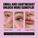 MLSMILE Jelly Blush 2-In-1 Jelly Lip Cheek Brighten Blush Stick Lip Gloss Blush Cream Makeup