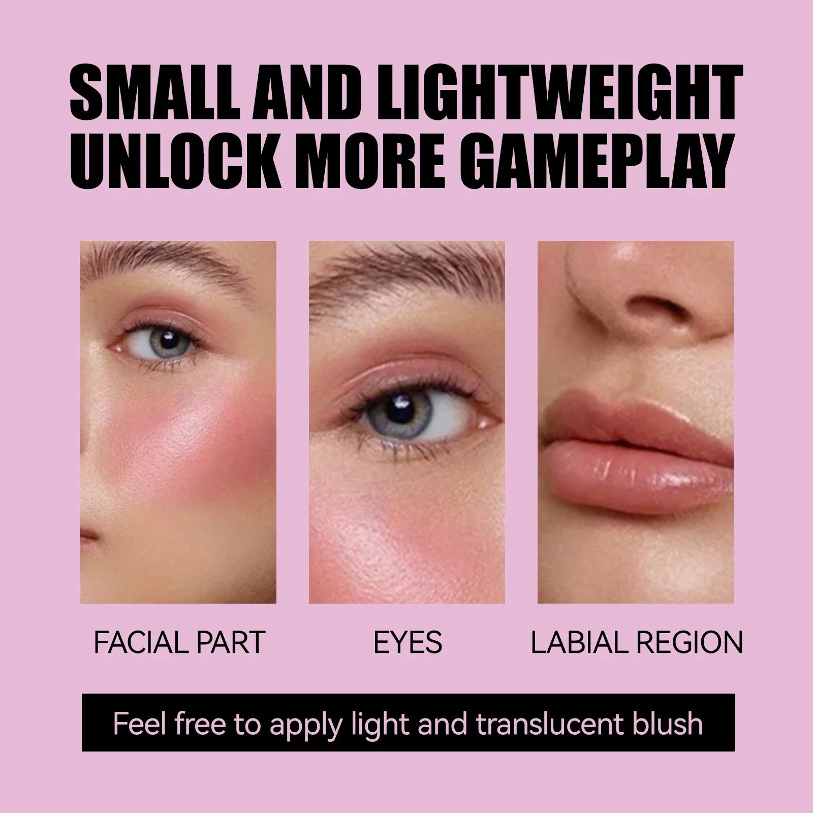 MLSMILE Jelly Blush 2-In-1 Jelly Lip Cheek Brighten Blush Stick Lip Gloss Blush Cream Makeup