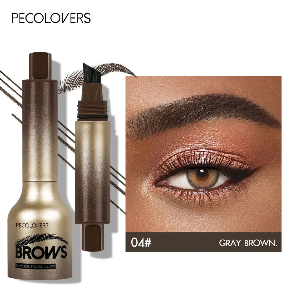 1pc 3D Wild Eyebrow Pencil Microblading Eyebrow Tint Pen Square Angled Brush Brow Dye Cream Anti-smudge Waterproof