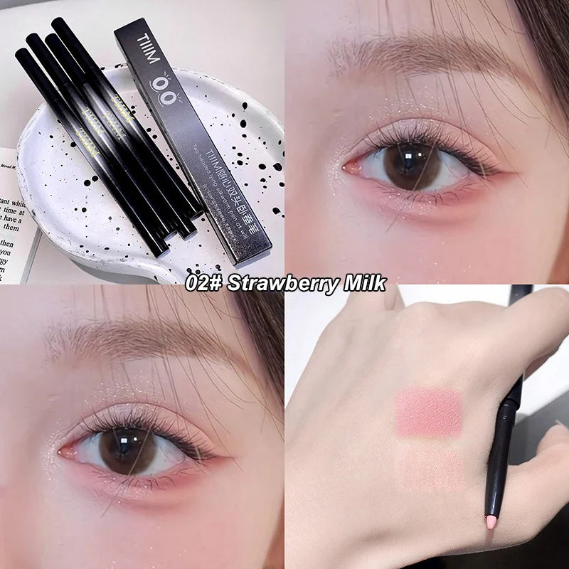 Ultra-fine Gel Eyeliner Pencil Pink Apricot Under Eye Liner Pen Waterproof Matte Aegyosal Lying Silkworm Quick Drying Eye Makeup