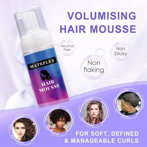 Hair Foam Mousse for Styling Curly Hair Styling Mousse Moisturizing Tangle Hair Styling Foam Hair Relaxer Cream Oil for Wigs