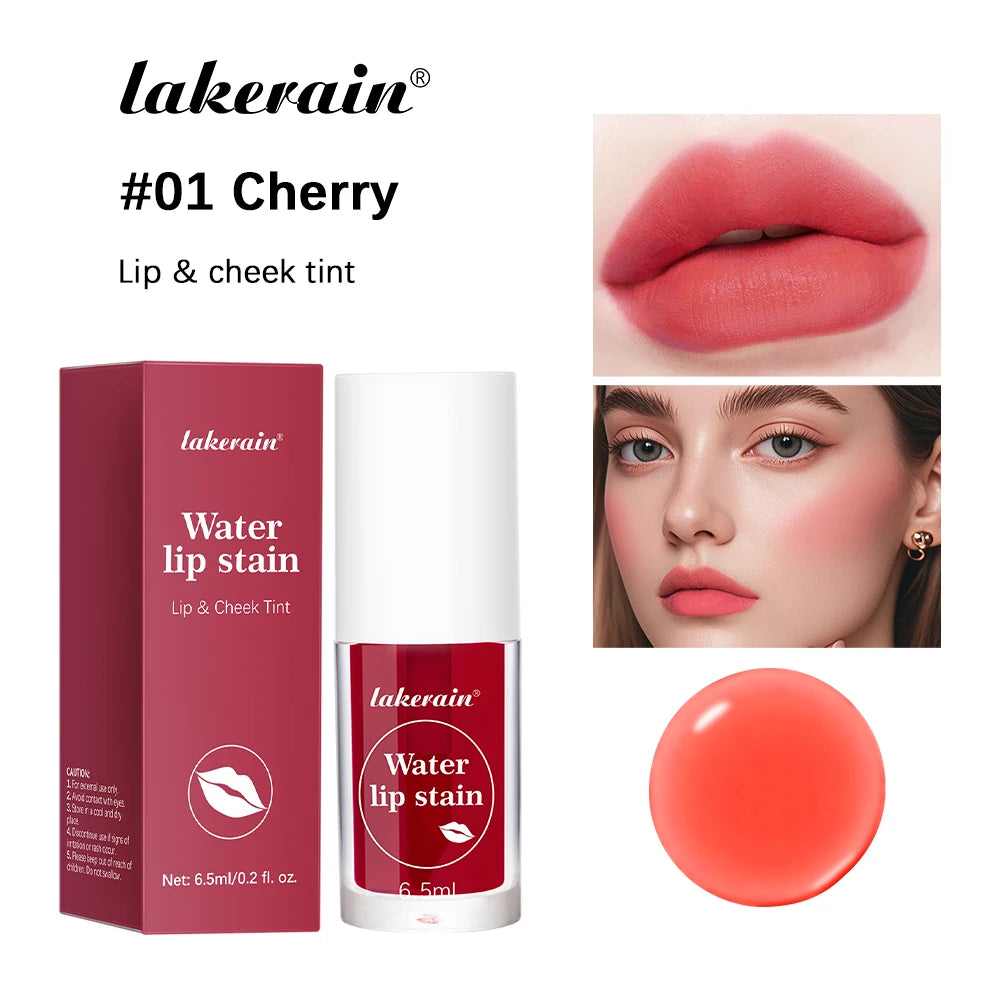 6Colors Water Lip Stain Moisturizing Lip Glaze Long Lasting Lip Ink Face Lip Dual Purpose Waterproof Liquid Cosmetic Makeup