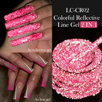 LILYCUTE 5ml Super Bright Silver Metallic Painting Liner Gel Nail Polish Drawing Stripe Graffiti Mirror Pull Line UV Gel Varnish