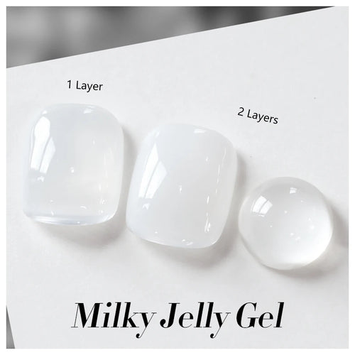 BORN PRETTY Milky White Gel Nail Polish 10ML Opal Jelly White Translucent Natural Color Nails Art Manicure Nail Supplies