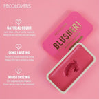 PECOLOVERS Waterproof Blush Cream - Long-Lasting, High Pigmentation for All Skin Tones, Natural Cheek & Face Rouge