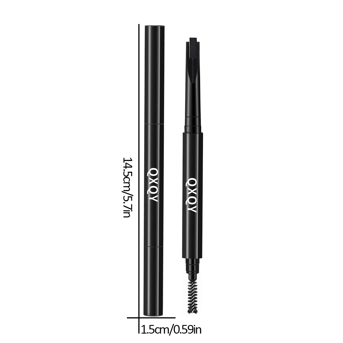 QXQY Eyebrow Pencil Automatic Rotating Double Head Long Lasting Natural Waterproof 5 Color Triangle Eyebrow Pen Make Up