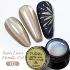 5ml Golden Silvery Metallic Painting Liner Gel Polish Chrome Mirror Effect Semi-Permanent Varnish For Stunning French Nail Art