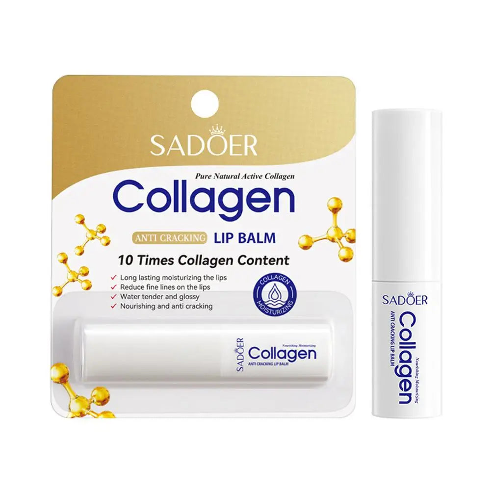 Nourish Lipstick Collagen Lip Balm Anti Cracking Moisturizing Natural Smoothing Lip Lines Makeup Lipstick Repair Lip Care Cream