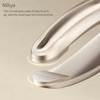 Round Head Stainless Steel Tweezers for Eyebrow Shaping, Mustache Trimming, Facial Hair Removal and Professional Salon Home Use