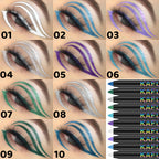 1pc Colourful Eyeliner Pen,High Pigmented Pearly Glitter&Shimmer Metallic Eyeliner Stick, Long Lasting Waterproof White Black