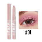 Smoky Dark Black Eyeshadow Pencil Stick Waterproof Pearlescent Matte Metallic Glitter Eye Shadow Highlighter Pen Make Up Tool