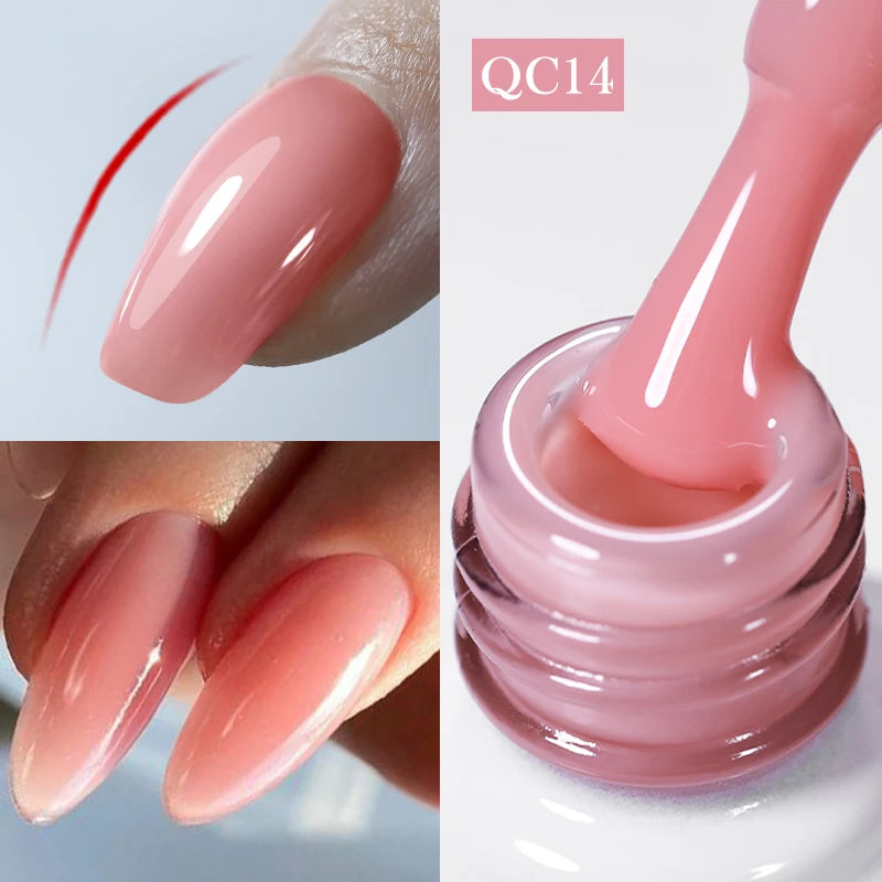 BORN PRETTY Milky White Jelly Nude Gel Nail Polish 10ml White Translucent Soak Off Gel Vernis Semi Permanent Need UV Light Cure