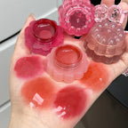 QIBEST Moisturizing Mirror Lipgloss Lip and Cheek Dual-Purpose Gel Jelly Water-Glow Colorful Lip Cheek Blush Cream Lip Stain