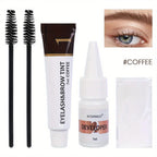 Semi-Permanent Eyelash Eyebrow Tinting Kit 2 in 1 Waterproof Quick Tint Eyebrow Enhancement Long Lasting Eyebrow Cosmetics