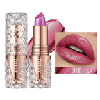 Quicksand Gold Lipstick Fine Glitter lipstick, Moisturizing Silky Mermaid Girl Pink, Long-Lasting Waterproof Grapefruit Orange