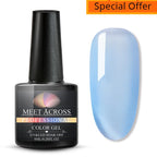 MEET ACROSS 7ml Red Blue Green Metallic Gel Nail Polish Super Bright Mirror Effect Semi Permanent LED UV Gel Nail Art Varnish