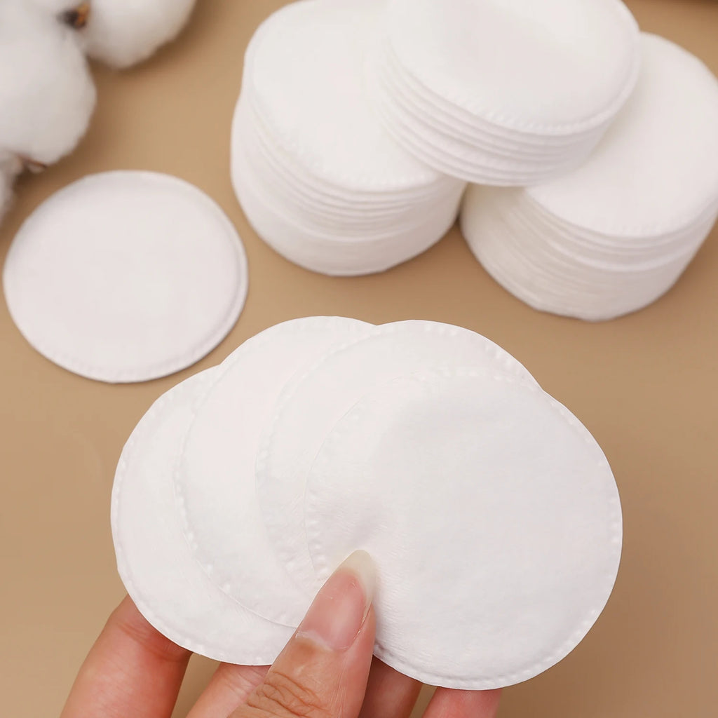 100/1000pcs Disposable Cosmetic Cotton Pads Soft Breathable Double-sided Round Facial Cleaning Makeup Nail Polish Remove Pads