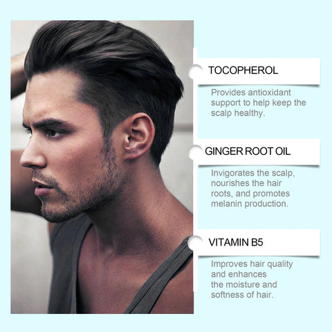 Hair Care Serum Grey hair Serum White Hairs Essence Anti-gray Hair Improve Hair Color Care Soft Black Daily Hair Care 30ML