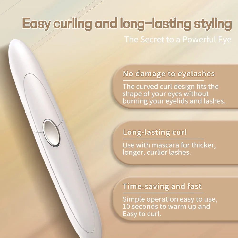 Portable Electric Heated Eyelash Curler Pen for Effortless Curls And Separation Travel & Everyday Makeup Essential