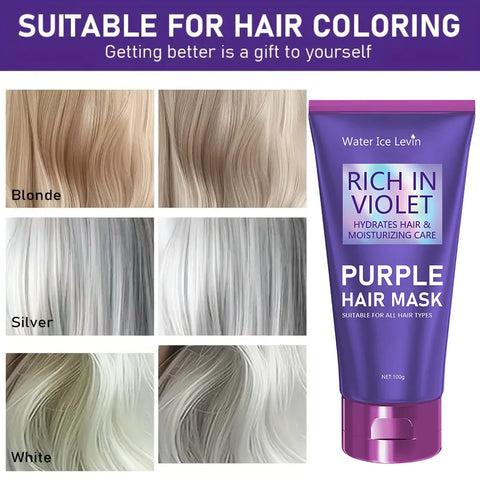 Purple Repair Hair Mask Keratin Deep Nourishing Dry Frizzy Damaged Treatment Collagen Magical 5 Second Soft Shiny Care