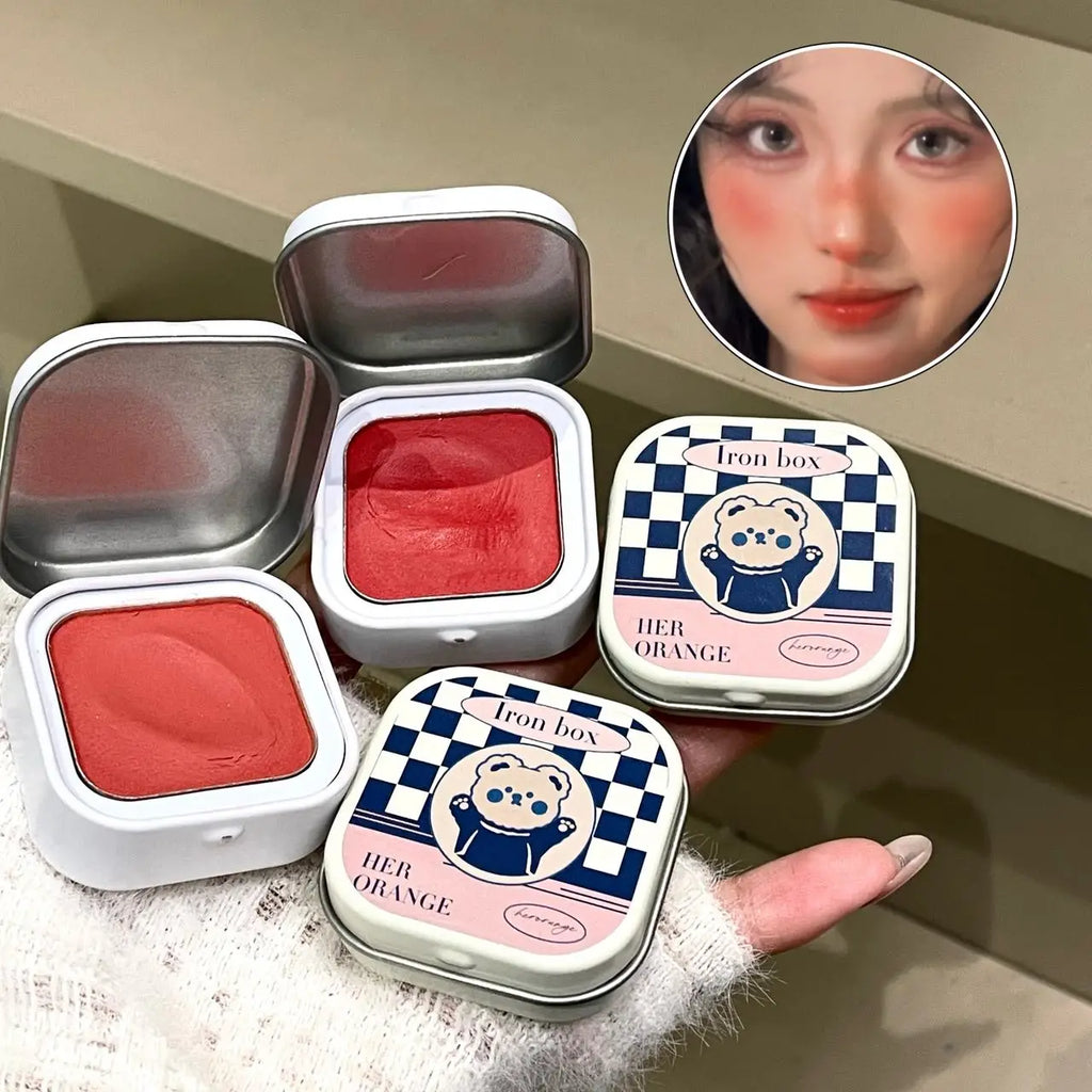 Herorange Low-Saturation Matte Blush Single Color Blush Palette, Soft and Smooth Texture, Fine and Non-Flaky, Easy to Apply, Long-Lasting Color, Enhances Complexion, Affordable Nude Makeup