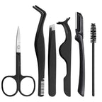 6/8PCS Eyebrow Tweezers Set Professional Stainless Steel Tweezer With Eyebrow Knife Scissors For Beauty Facial Hair Removal Tool