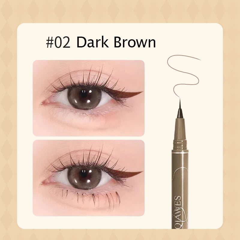 Waterproof Liquid Eyeliner Eyebrow Easy To Color Sweat-proof Eyebrow Pen 0.05MM Ultra Thin Head Eye Liner Eyelash Eye Makeup