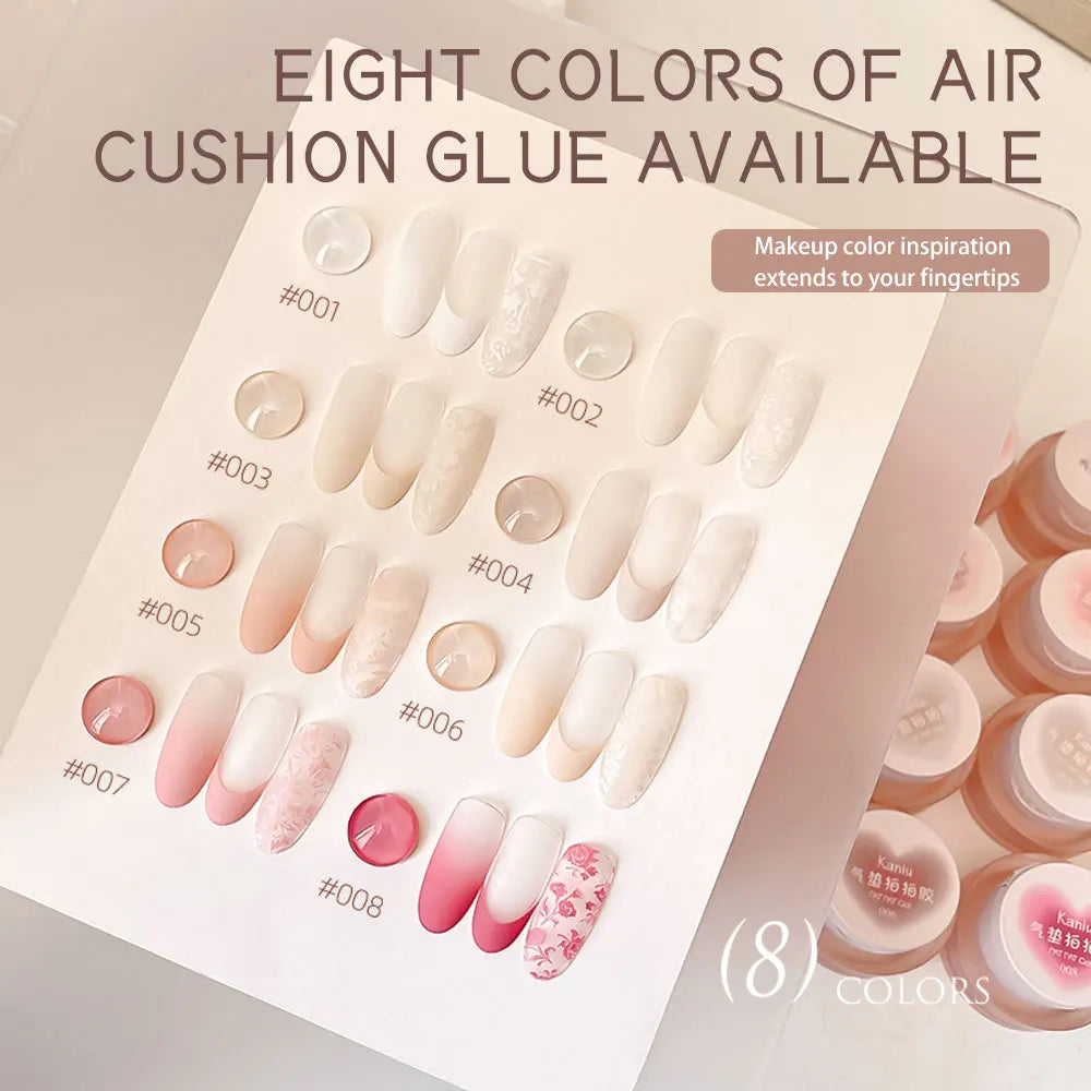 Kaniu 1pc Nail Polish Glue Pink Color Nail Art Air Cushion Patting Glue High Saturation Gypsum Painting Glue For DIY Home Salon