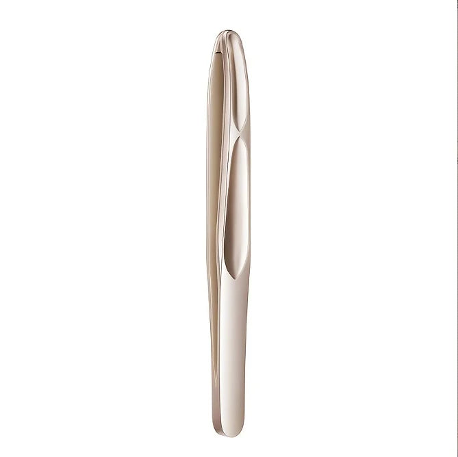 1pc NiLiYa Professional Eyebrow & Facial Hair Tweezers - Heavy-Duty Stainless Steel, Sharp Tips for Precise Grooming