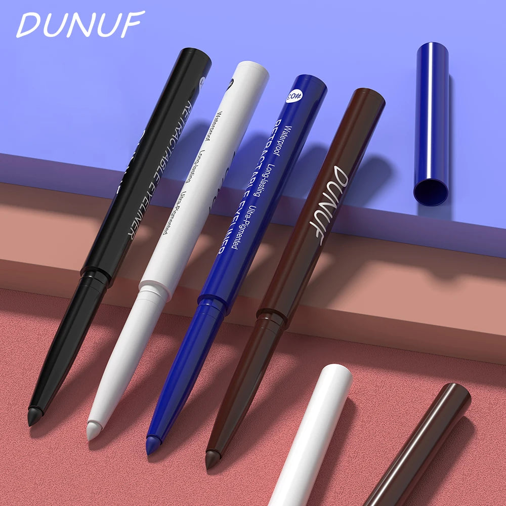 Waterproof Matte Blue Eyeliner Gel Pencil Ultra-fine Smooth Quick Dry Non-Smudge Easy Wear Black Brown White Eyeliner Pen Makeup
