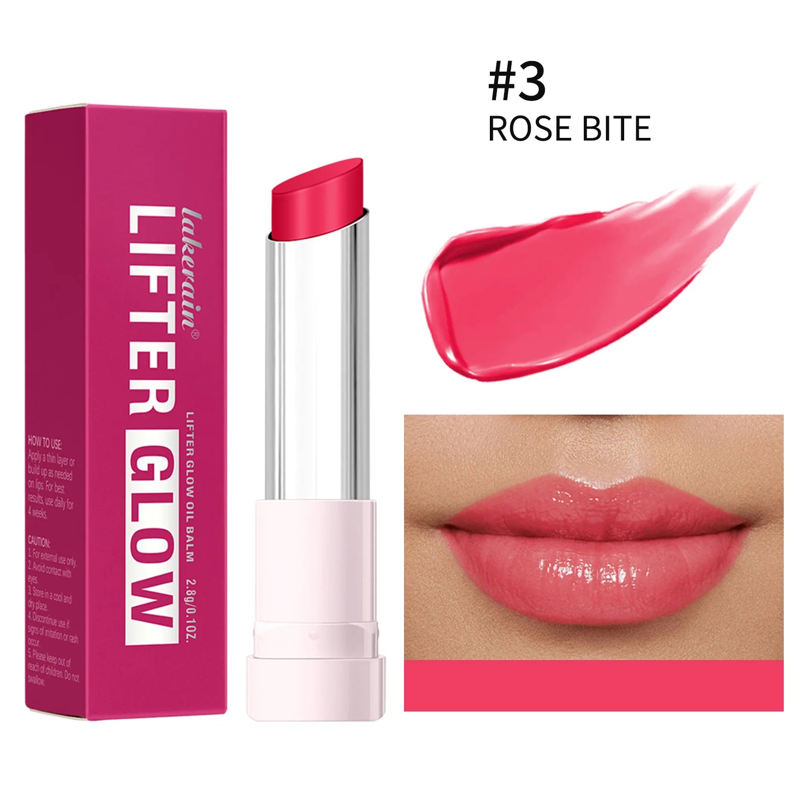 Lip Balm Lifter Glaze Oil Balm with Hyaluronic Acid and Hydrating Oil Blend with 24HRs of Smooth Moisturizing Shine Pink Makeup