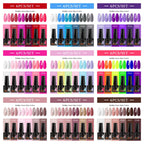6pcs Nail Gel Polish Set Nude Pink Red UV/LED Nail Art Vernis Gel for Manicure Design All-Season Semi Permanent Quick Dry
