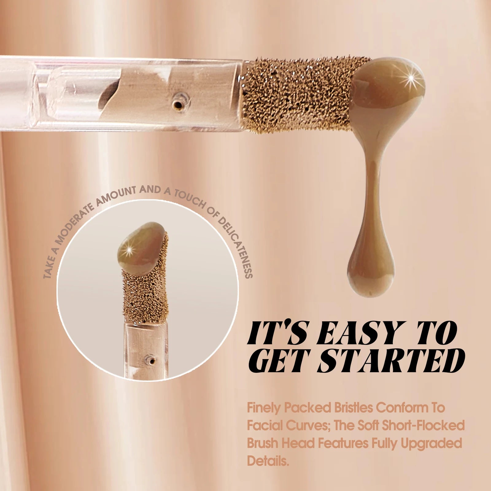 Liquid Highlighter+Blush+Contour Stick Set for Face & Body Silky Natural Glow Liquid Luminizer Matte Pink Shadow Face Makeup