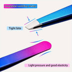Gradient eyebrow tweezers, 1 stainless steel oblique precision eyebrow clip multifunctional plucking beard tweezers eye tool.