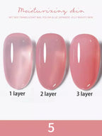 1-30pcs PSK Nude Pink Color Nail Art Ice Transparent Bare Color Nail Enamel 2026 New Net Red Popular White Gel Nail Polish