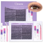 Eyelash Clusters Kit Large Capacity Wispy Individual Lashes Natural DIY Cluster Eyelash Extensions Makeup Tool