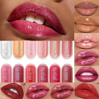 USHAS 12 colors mirror fine flash liquid lipstick pearlescent color waterproof sweatproof non-stick cup lip gloss