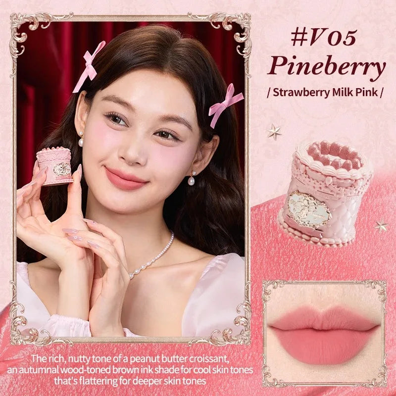 Flower Know Strawberry Rococo Cloud Liquid Lipstick Cream Lip Glaze Matte Milk Tea korean Makeup Long Lasting Lipgloss