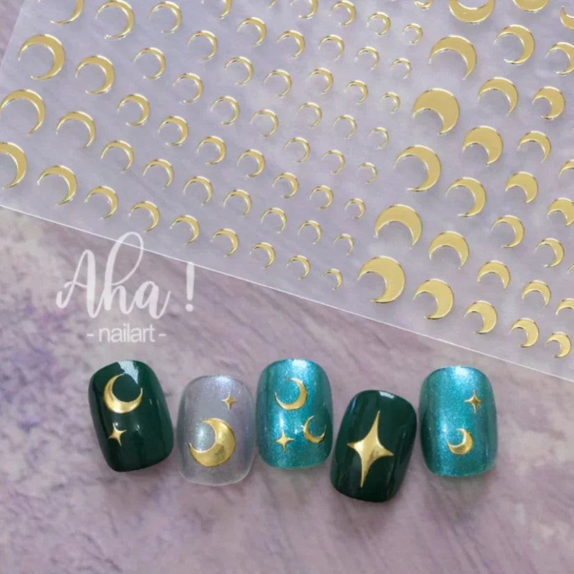 Adhesive stickers with European and American style cross snake black and white wave dot hot silver line letter nail stickers