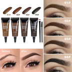Natural 6 Colors Liquid Dyeing Eyebrow Cream Set Waterproof Durable Brown Tint Eyebrow Henna Mascara Eyebrows Paint Makeup