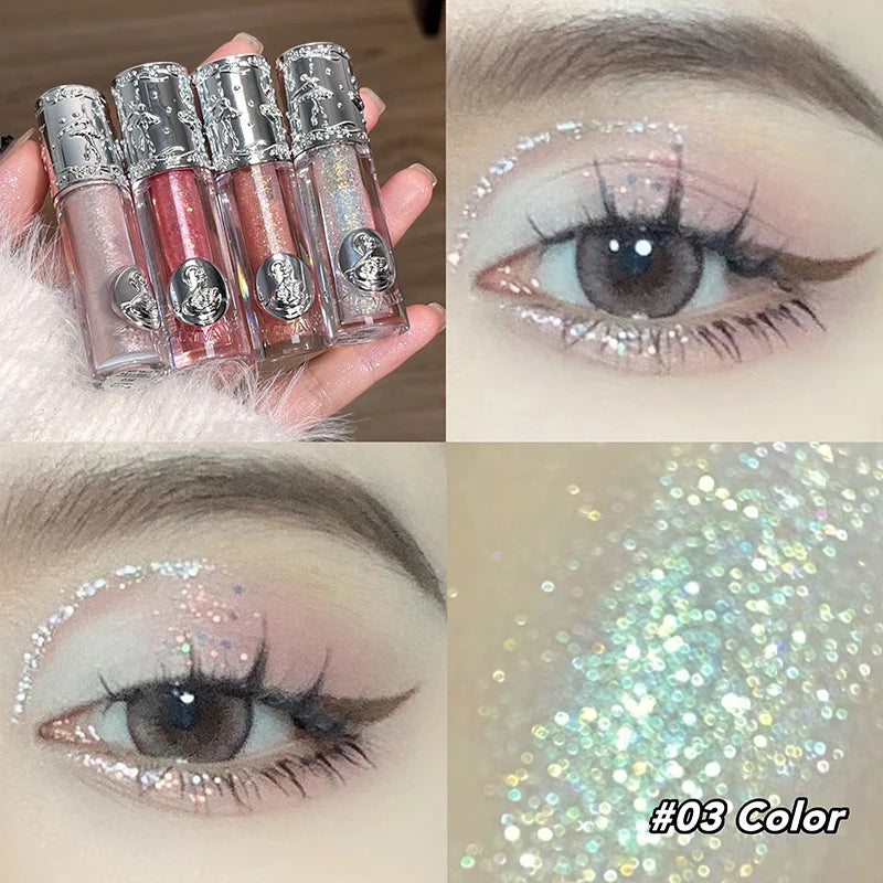 Art Value Balletism Glitter Liquid Eyeshadow Pearlescent Sequins Pearly Sparkling High Gloss Eyeliner Lying Silkworm Makeup