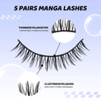 5 Pairs Soft Strip Lashes Manga Makeup Korean Natural False Eyelashes DINGSEN Natural Lashes Sleeve Anime Daily Eyelashes