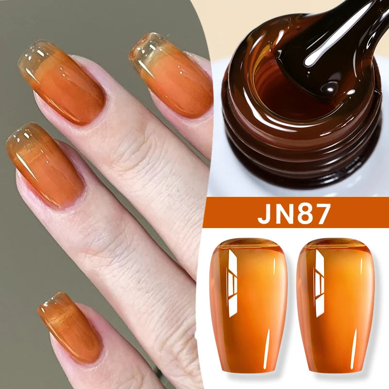 BORN PRETTY Milky White Jelly Nude Gel Nail Polish 10ml White Translucent Soak Off Gel Vernis Semi Permanent Need UV Light Cure