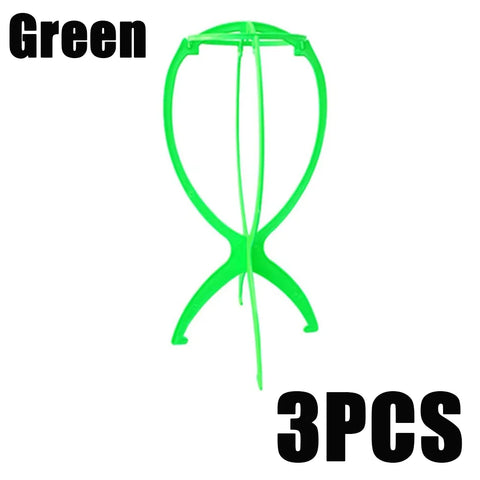 1/2/3pcs Folding Wig Stand Plastic Portable Hat Display Stand Adjustable Durable Barbershop Fashion Model Holder Home Salon Use