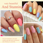8Pcs 8ml Gel Nail Polish Set , Long Lasting, Lead-Free Semi Permanent Soak Off UV Gel Varnish For Summer, DIY Nail Art Design