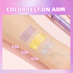 QIBEST 3 Colors Diamond Glitter Mascara Long Lasting Makeup 3D Volume Eyelashes Curling Shimmer Mascara Eye Lash Female Cosmetic