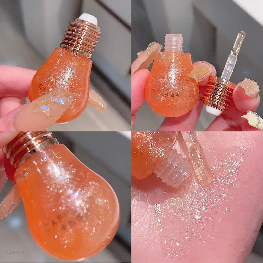 Moisturizing Gloss Plumping Lip Gloss Lip Plumper Makeup Glitter Nutritious Liquid Lipstick Cherry Jelly Oil Clear Lip Gloss