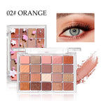 20-Color Matte Shimmer and Glitter Eyeshadow Palette Waterproof and Sweat-resistant, Featuring Creamy Nude and Warm Rosy Browns