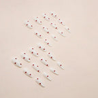 24 pieces of ins-style long press-on nails (teardrop shape), paired with 1 piece of jelly glue and 1 nail file